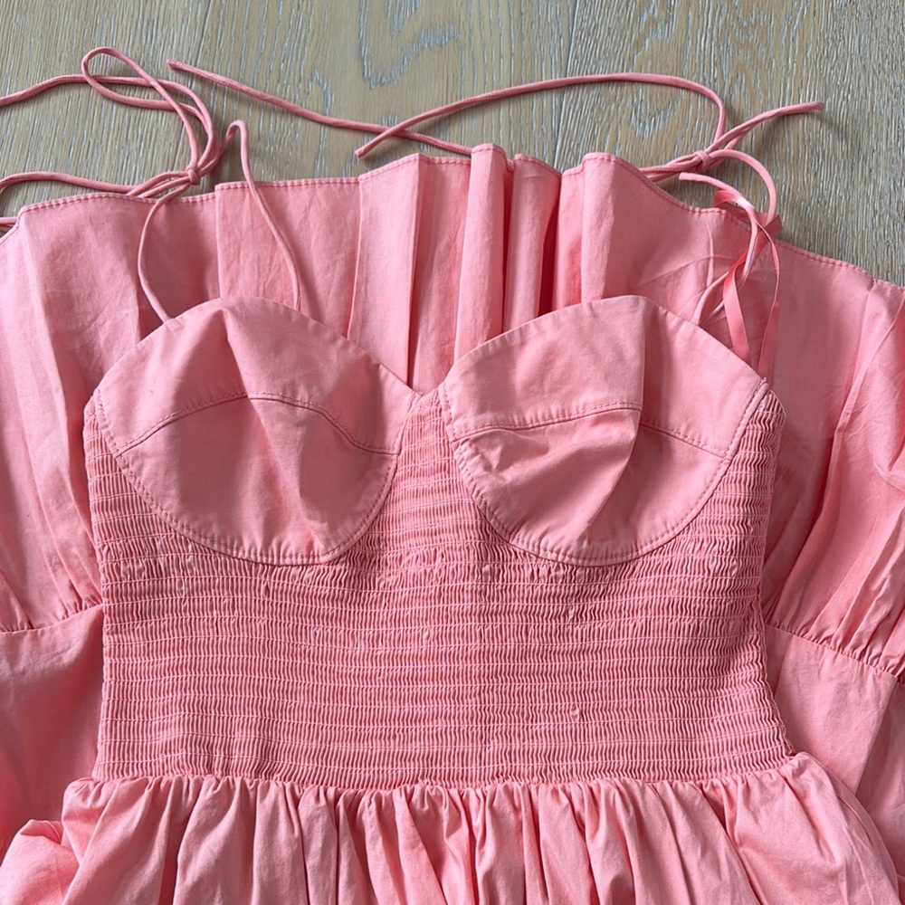 Staud Coral Mini Dress with Ruffle Detail - Picture 4 of 6